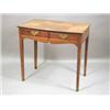 Image 1 : A 19th century mahogany side table with two single drawers and a shaped apron, 81cm Est. 350/380...