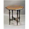 Image 1 : A late Victorian rosewood centre table with an octagonal top, turned and fluted legs, united by a...