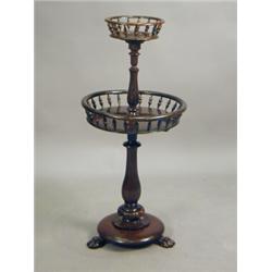 A Regency rosewood two tier sewing table, 92cm Est. 400/600...