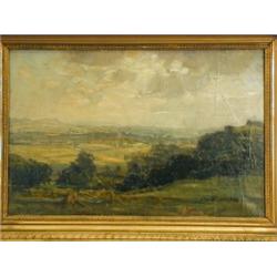 Harry Mitton Wilson, AN OPEN LANDSCAPE, Signed, oil on canvas, 30 x 45cm, Est. 200/300...