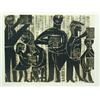 Image 1 : Helmut Grieshaber, Woodblock print, signed in pencil; A Jan Koblasa pieta print; another print,...