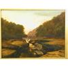 Image 1 : Walter Williams, A LADY BESIDE A WATERFALL IN A WOODED VALLEY, Signed and dated 1876, oil on...
