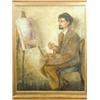 Image 1 : English School, A PORTRAIT OF AN ARTIST WORKING AT AN EASEL, Oil on canvas, 85 x 68cm, Est....
