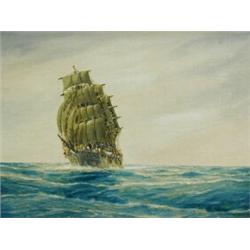 James Arnold - American, TWO VIEWS OF SAILING SHIPS, Signed, oils on canvas, 23 x 30cm, Est...