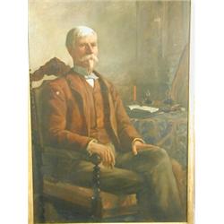 B. Hancock, PORTRAIT OF A GENTLEMAN, THREE-QUARTER LENGTH SEATED AT A TABLE Signed and dated 94...