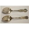 Image 2 : 9 STERLING SILVER SPOONS: SHAKESPEARS HOUSE .6 OZ, SAN ANTONIO .33 OZ,