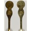 Image 2 : 7.2 OZ STERLING SILVER ANTIQUE ENAMELED 3-SPOONS 2-FORKS