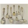 Image 1 : 7 STERLING SILVER ANTIQUE SPOONS: SMALL GRAVY 1.8 OZ, JACKSONVILLE, FL .27 OZ,