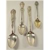 Image 2 : 7 STERLING SILVER ANTIQUE SPOONS: SMALL GRAVY 1.8 OZ, JACKSONVILLE, FL .27 OZ,