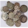 Image 1 : LOT OF ( 35 ) FOREIGN SILVER COINS, MANY LARGER & OLD COINS, APPROX. WEIGHT 280g
