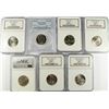 Image 1 : (7) SLABBED STATEHOOD QUARTERS (02-D TN, 05 MN, 05-D KS, 05-D CA, 06-D CO, 07 UT