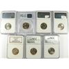 Image 2 : (7) SLABBED STATEHOOD QUARTERS (02-D TN, 05 MN, 05-D KS, 05-D CA, 06-D CO, 07 UT