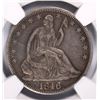 Image 2 : 1846 MEDIUM DATE SEATED HALF DOLLAR NGC XF DETAILS