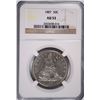 Image 1 : 1887 SEATED HALF DOLLAR NGC AU-53