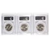 Image 2 : LOT OF ( 3 ) 1963 FRANKLIN HALF DOLLAR, PCGS MS-64