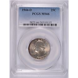 1944-D WASHINGTON QUARTER, PCGS MS-66