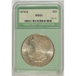 1878-S MORGAN DOLLAR NTC MS-65