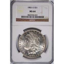 1883-O MORGAN DOLLAR NGC MS-64