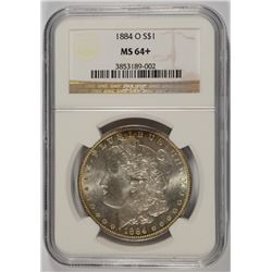 1884-O MORGAN DOLLAR NGC MS-64+