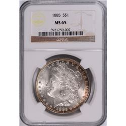 1885 MORGAN DOLLAR NGC MS-65