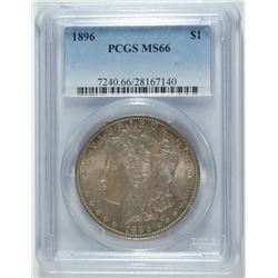 1896 MORGAN SILVER DOLLAR PCGS MS-66