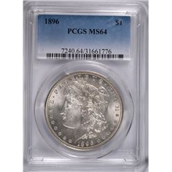 1896 MORGAN DOLLAR PCGS MS-64