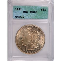 1921 MORGAN DOLLAR ICG MS-63