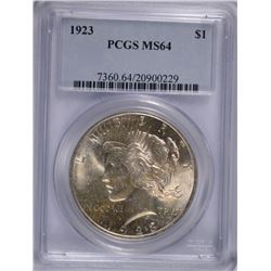 1923 PEACE DOLLAR PCGS MS-64