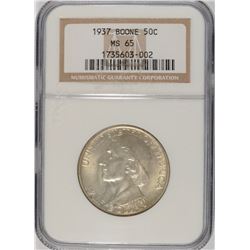 1937 BOONE COMMEN HALF DOLLAR NGC MS-65