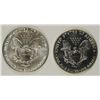 Image 2 : ( 2 ) UNC 1991 AMERICAN SILVER EAGLES