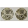 Image 2 : ( 2 )  UNC, 1996 AMERICAN SILVER EAGLES