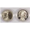 Image 1 : 2001 BUFFALO COMMEM 2-PIECE SILVER DOLLAR SET ( Pf & UNC ) IN ORIG BOX WITH COA
