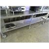 Image 1 : S/S 10' Rolling Table w/Undershelf & Storage