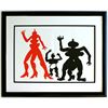 Image 1 : Alexander Calder Original Figures 1975 Lithograph Framed