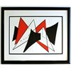 Image 1 : Alexander Calder Original 1963 Lithograph Framed Stabiles