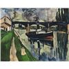 Image 1 : Maurice de Vlaminck Le Seine a Poissy Lithograph Framed 1958