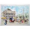 Image 1 : Huchet Place de la Concorde Signed Limited Ed. Large Lithograph