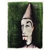 Image 1 : Bernard Buffet Lithograph 1967 Clown with Green Framed