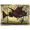 Image 1 : Bernard Buffet 1967 Lithograph Framed Hog Fish