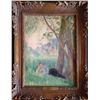 Image 1 : Emile Delobre 1919 Original Oil Under the Trees