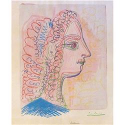 Picasso 1971 Hand Signed and Numbered 12/70 Lithograph