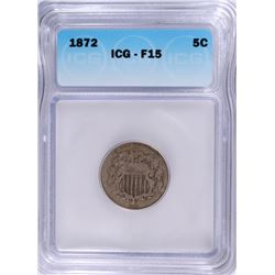 1872 SHIELD NICKEL ICG F-15 CLOSE TO VF