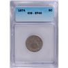 Image 1 : 1874 SHIELD NICKEL ICG EF-40