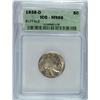 Image 1 : 1938-D BUFFALO NICKEL, ICG MS-66  GEM!