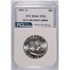 Image 1 : 1961-D FRANKLIN HALF DOLLAR, PCI MS-65 FBL TRENDS FOR $600.00