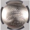Image 3 : 2014 BASEBALL HALL OF FAME SILVER DOLLAR, NGC MS-69