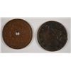 Image 1 : (2) LOW GRADE LARGE CENTS