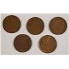 Image 2 : (5) 1909 VDB LINCOLN CENTS