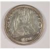 Image 1 : 1891 SEATED QUARTER XF/AU