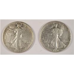 1941S & 1941D WALKING LIBERTY HALF DOLLARS
